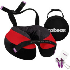 Cabeau Evolution TNE S3 Travel Pillow - Neck Pillow for On The Go - Memory Foam Airplane Pillow - Neck Pillow with Attachment Straps - Support for Travel, Home, Office and Gaming (London Red)