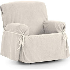 Eysa Loira Protect Waterproof and Breathable Sofa Throw, 65% Polyester, 35% Cotton, Ecru, 80-120 cm