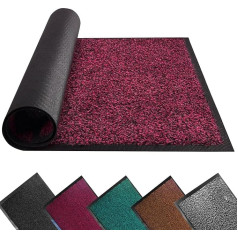 Indoor Outdoor Door Mats 50x80cm Dirt Trapper Mat Durable Rubber Backing Kitchen Mats Non Slip Washable Super Absorbent for Home Kitchen and Office