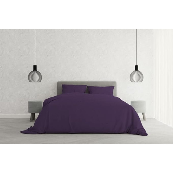 Italian Bed Linen Elegant Purple Double Duvet Cover