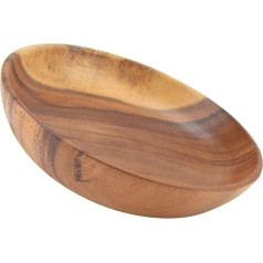 Wooden bowl, solid wood bowl, salad soup, handmade bowl, rice kitchenware, can be used as a decorative element for dining tables or living areas (20:4.5 cm)