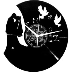 Vinyl Wall Clock Vintage Handmade Vinyl Record Design Decor Married Wedding Friends