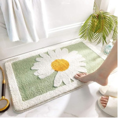 SDINAZ Bath Mat Rugs Non-Slip Washable Bath Mats Bath Mat Pads Bath Mats Shower Mats Semicircle Bath Mats 75 x 45 cm