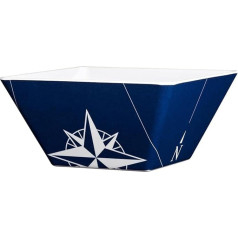 Marine Business Northwind Deep Plate, Melamine, White and Blue, 15 x 15 x 7.5 cm, Pack of 6