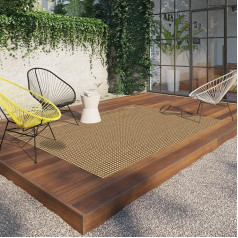 BALTA Outdoor Rug Flat Weave Rug Ideal for Outdoor Patio or Living Room Bedroom Machine Woven Jute Rug Effect Polypropylene 160 x 230 cm Brown