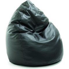 Valerian Bean Bag Leather Look XXL Approx. 300 Litres Black