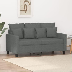 Zeyuan 359260 2-Seater Sofa Dark Grey 120 cm Fabric, Sofas & Couches, Sofa Living Room, Sofa for Teenager's Room, Relax Sofa, Sofa for Bedroom, Upholstered Sofa