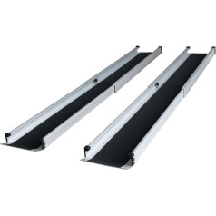 JWS Wheelchair Ramp Aluminium Ramp Wheelchair Aluminium Ramp Foldable Telescopic Ramp Aluminium 183 cm