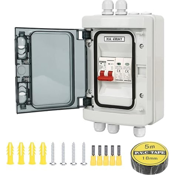 Menayoda PV DC Surge Protection Isolator Switch IP65 Waterproof Lightning Protection Circuit Breaker 1000V 2P 40A 20-40KA Solar Isolator Switch PV System