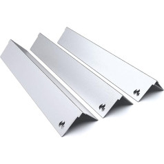 teileplus24 BR05-3-SM Gas Barbecue Stainless Steel Burner Cover Compatible with Napoleon Rogue Prestige Freestyle Flavorizer Bars Perfect Fit Rustproof Burner Protection