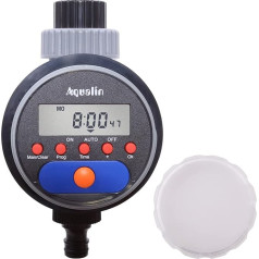 Aqualin Irrigation Clock with Ball Valve Automatic Irrigation Computer Water Computer Update Timer Irrigation System for Garden Yard (with Display)