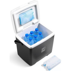 Brisby Cool Box - 13 and 22 Litres, Warm for 18 Hours - Cool for 40 Hours - Includes Cooling Elements 450 ml - Cool Bag for Work, Camping, BBQ or Holiday