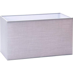 Fabric Lampshade (32 x 16 x 18 cm), for E27 Socket, Square, Replacement Shade for Floor Lamp, Table Lamp, Rectangular, Grey
