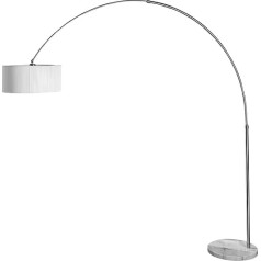 Invicta Interior Extenso Arc Lamp White with White Marble Base