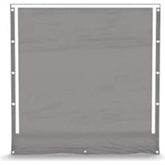 DAS COMPANY Side Wall PVC 2 x 2 m 4 Pieces Full Wall Fireproof 620g/m² Grey – Gazebo – Tarpaulin Waterproof – Tent Garage – Folding Gazebo – Garden Gazebo – Storage Tent – Garden Tent – Gazebo –