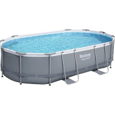 Bestway Power Steel Replacement Frame Pool without Accessories 488 x 305 x 107 cm Oval Grey