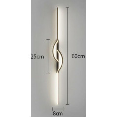 ZD143A Sienas lampa sienas sconce 60cm rezultātā dabiski balta