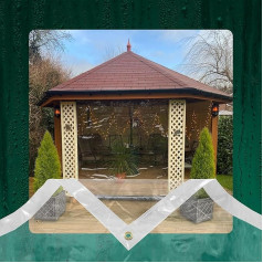 Crystal clear tarpaulin.