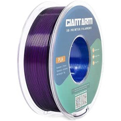 GIANTARM Tricolor Silk PLA Filament 1.75 mm, 3D Printer PLA Silk Filament 1 kg/Spool, Silk Blue Purple Black