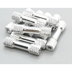 10 pieces M3 x 15/20/25/28/30/35 mm knurled aluminium spacers, multi-coloured aluminium rods for RC parts