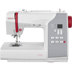 VERITAS Emily Sewing Machine I Computer Sewing Machine I 80 Stitch Programmes I Auto Thread Tension & Threading Aid I Thread Cutter I Adjustable Stitch Length & Stitch Width I LED Display & LED Sewing