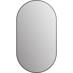 Talos Picasso Design Mirror Black 50 x 90 cm with High-Quality Aluminium Frame for Timeless Ambience Perfect Bathroom Mirror and Wall Mirror