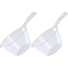 Cabilock 2 x Plastic Water Ladles Long Handle Bathroom Kitchen Water Garden Tea Ceremony Clear