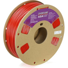 OVERTURE ASA Filament 1.75 mm, Spool 1 kg (2.2 lbs), Dimensional Accuracy +/- 0.03 mm, for 3D Printers (Diamond Red)