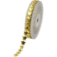 Sparkly Star Ribbon Star Trim Embellishment Cake Wrapping Ribbon Decorative Craft Ribbon Christmas Wreath Making Ribbon Wedding Gift Ribbon Golden