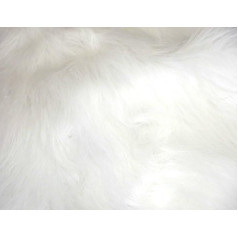 CRS Fur Fabrics 8800201526987 Long Pile Fun Faux Fur Fabric Material Bright White, 1Mtr 150cmx100cm Langfloriger Kunstfellstoff, hellweiß, 1 m, 150 x 100 cm, Acryl, weiß, 150 cm