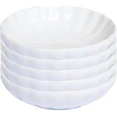 Pirhosigma 5 Pcs Porcelain Soy Sauce Bowls Seashell Shape Dip Bowls White Palette for Dinner Baking BBQ Cooking