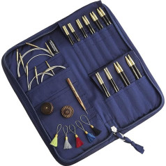 Lantern Moon Interchangeable Knitting Needles - 10 Pairs of 13 cm 5 Inch Tips - 3 Rotating Cords 60, 80, 100 cm - End Caps, Stitch Markers - Sizes 3,3.25,3.5,3.75,4,4.5,5,5.5,6,8 mm