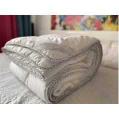 Merino Wool Luxuriöse Alpaka-Bettdecke aus Alpakawolle, Steppdecke – Ganzjahr/Saison (220 x 260 cm, Super-King-Size-Bett)