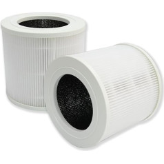PUREBURG Replacement HEPA Filter Compatible with Bagotte BAP10 Air Purifier BAP10-HF, H13, 4 Stage Filtration, Activated Carbon, 2 in 1, Air Purification, Dust, VOCs, Odor, PM2.5, Smoke, Pack of 2