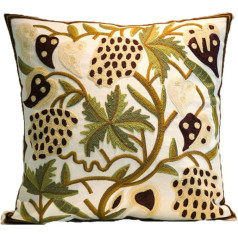 ZUODU Handmade National Embroidery Bohemian Style Pillow Case Cushion Cover for Housewarming Car Home Decor (Plants-3)