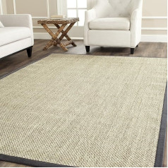 SAFAVIEH Natural Fibre Collection Rug for Living Room, Dining Room, Bedroom, Short Pile, Brown and Grey, 91 x 152 cm