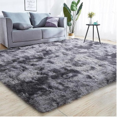 GJWLaie Soft Fluffy Area Rugs Non Slip Plush Shaggy Soft Living Room Rugs for Kids Room Bedroom Home Decor Nursery 120x160cm, Dark Grey