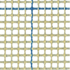 Teppich/Knüpfteppich Leinwand, 3 Löcher pro Zoll (2,54 cm), blau linierter Knüpfhaken Teppich Leinwand, blau, 100 x 100 cm