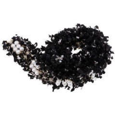 F Fityle Spitzenband Im Vintage Stil, 5 X 1 Meter, für Hochzeiten, Brautsträuße, Nähen, Basteln, Schwarz, Schwarz, 5 Stk.