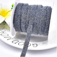 Spitzenband mit Perlen, zum Aufbügeln, für Kleid, Gürtel, Stirnband, Stil 3, 1 cm, 1 cm