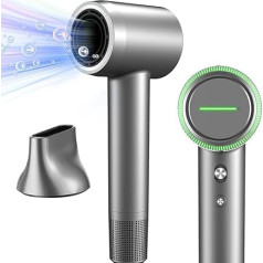 Hair Dryer Ion 1600 W Hair Dryer with Nozzle, Dries Quickly for Travel and Home, 3 Heating & 2 Speeds, Negative Ion Hair Care Technology, 110,000 rpm High Speed, Gift