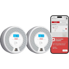 X-Sense WiFi Smoke and Carbon Monoxide Detector with Replaceable Battery, Smart Combination Detector with App, Compatible with X-Sense Home Security App, SC07-WX, Set of 2