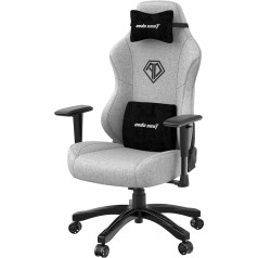 Anda Seat Phantom 3 Pro Gaming Chair - Ergonomischer Bürostuhl, neigbarer Videospiel-Gamer-Stuhl, Nacken- & Lendenwirbelstütze - Großer Grauer Leinenstoff-Gaming-Stuhl für Erwachsene