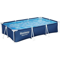 Bestway Steel Pro 9ft Above Ground Rectangular Paddling Pool Set