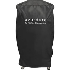 Everdure by Heston Blumenthal 4K Charcoal Grill & Smoker Long Cover, Durable Strap, Waterproof Lining and 4 Seasons Protection, Black