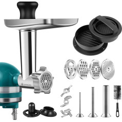KitchenAid Meat Grinder Accessories - Meat Grinder Attachment for KitchenAid Mixer - Electric Meat Grinder Accessories for KitchenAid Stand Mixer - Meat Grinder Kitchenaid (Device Not Included,