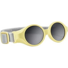 Béaba, Baby Sunglasses 0-9 Months 100% UV Protection - Cat 4 Side Protection Optimal Comfort Adjustable Elastic Headband Pastel Yellow