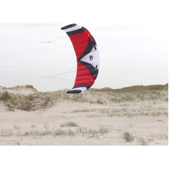 Wolkenstürmer® Paraflex Sport 2.3 Steering Mat Red Ready to Fly Steering Mat Including Steerable Two-line Stunt Kite for Teenagers and Adults