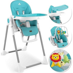 KIDIZ® 3-in-1 children's high chair, includes Play Bar, Baby Lounger, Combination High Chair, 7-Height Adjustable, Adjustable Backrest, Grows with Your Child From 0 Months to 6 Years