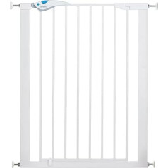 Munchkin Lindam Türgitter für Babys, ausziehbares Türschutzgitter & Treppenschutz zum Klemmen, ideal für Kinder und Haustiere, ohne Bohren, extra hoch, 91,4 cm, extra breit, 76-82 cm, weiß